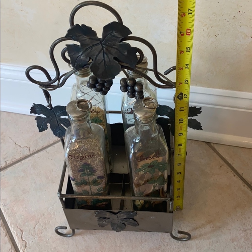 Metal spice holder /4 spice bottles inc. - Picture 9 of 11
